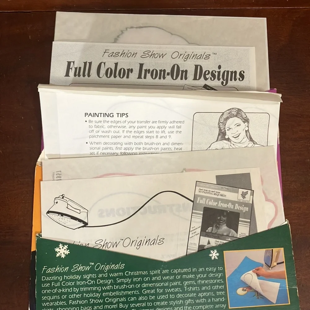 Lot of 3 Vintage 1990 & 1991 Fashion Show Originals Iron On Designs